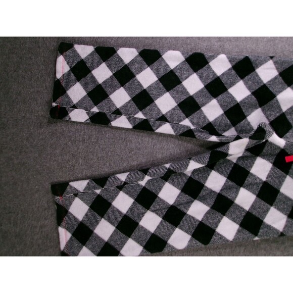 Secret Treasures Sleep Pants Womens L Black White Diamond Plaid Fleece Lounge - Picture 3 of 10